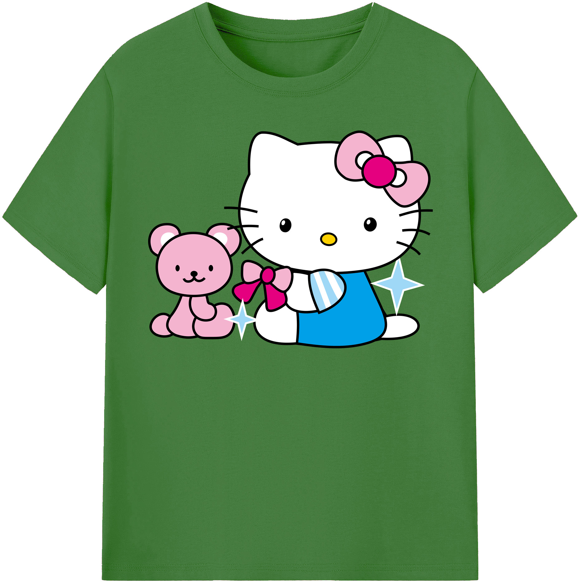 （画像用） Hello Kitty ハローキティ レディースカジュアルプリントTシャツ（綿100％）
